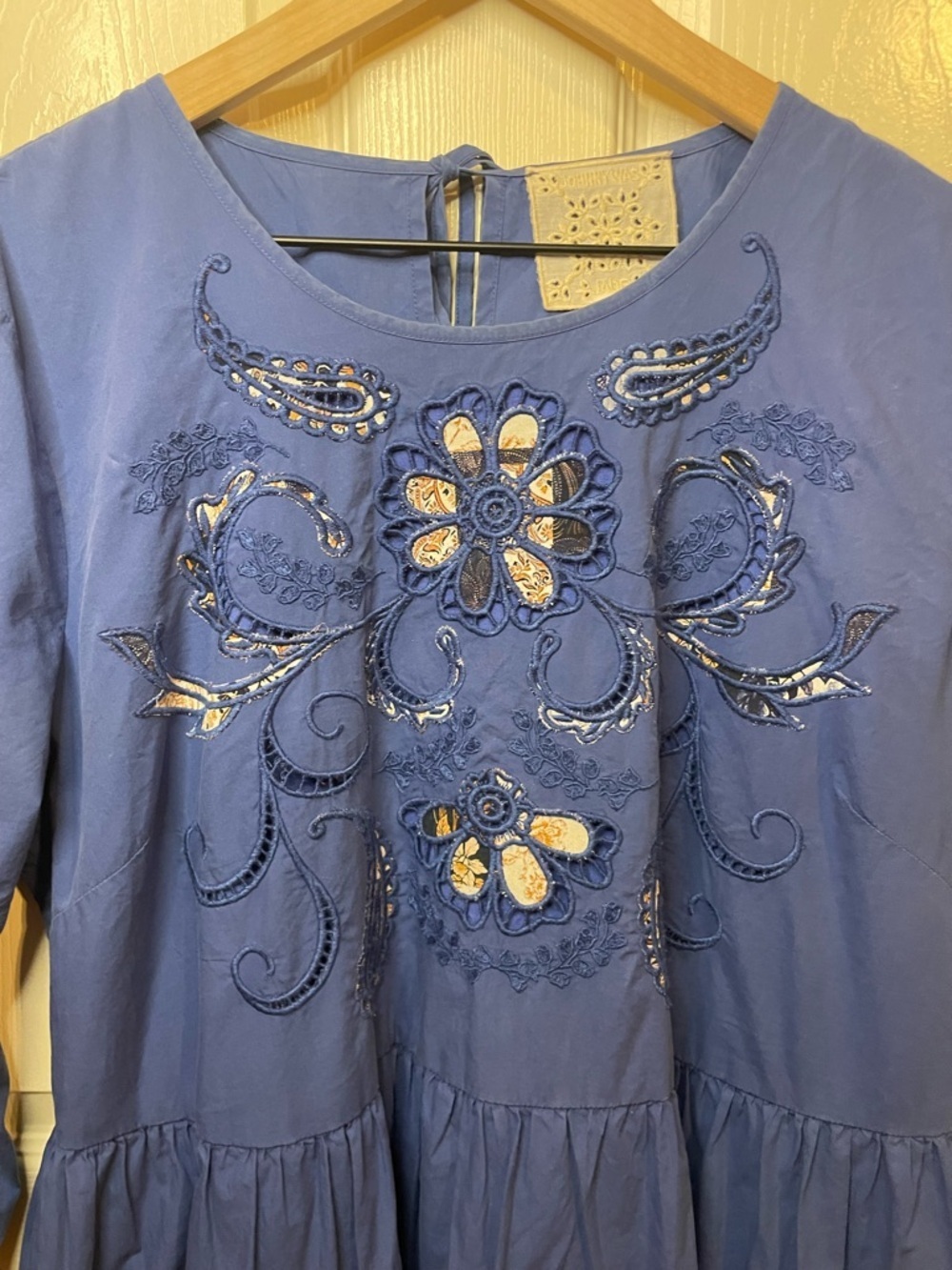 Johnny Was Merla Mini Dress in Blue Size Large - Picture 5 of 9